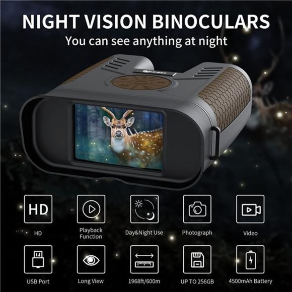 Digital Night Vision Goggles Rechargeable with 32GB Memory Card - Picture 2 of 6